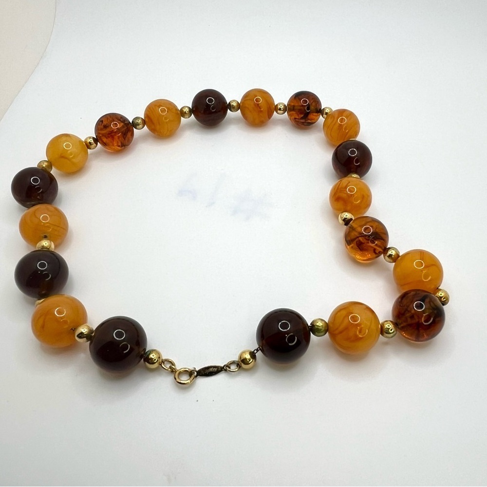 Vintage Napier Lucite Bead Necklace & Earrings Set - Picture 7 of 15